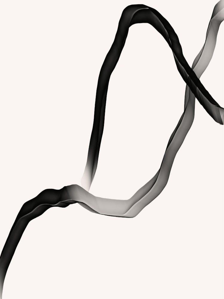 Black And White Abstract Painting