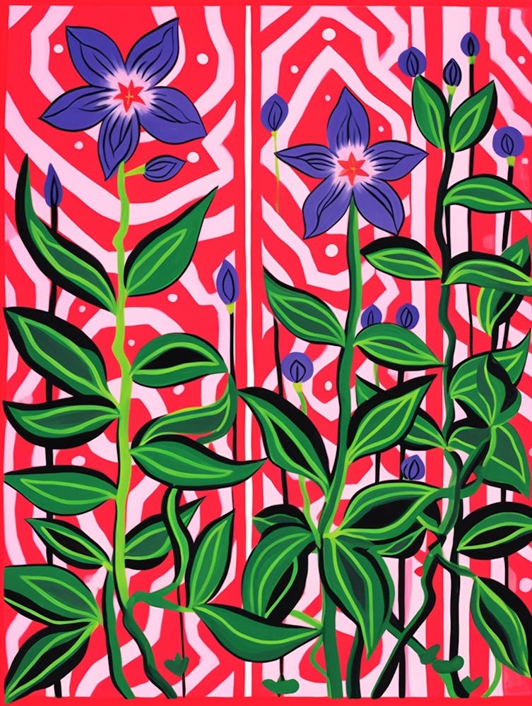 Pink And Red Plant Illustration Tradescantia Nanouk 2