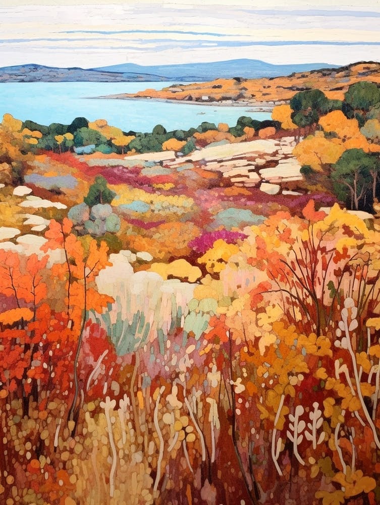 Autumn National Park Painting Arcipelago Di La Maddalena National Park 1