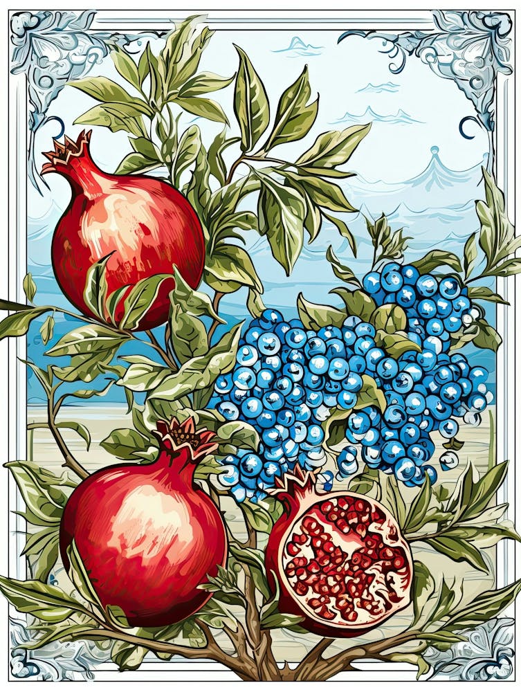 Pomegranate Illustration 1