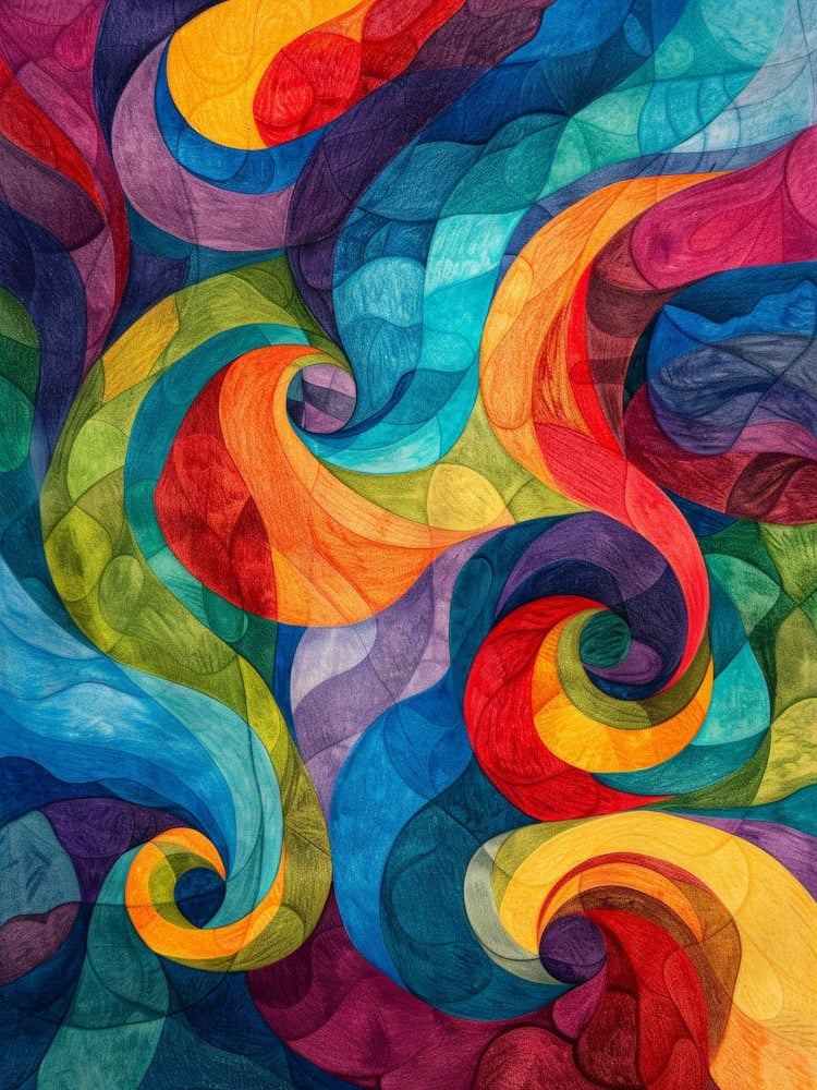 Abstract Colorful Swirls