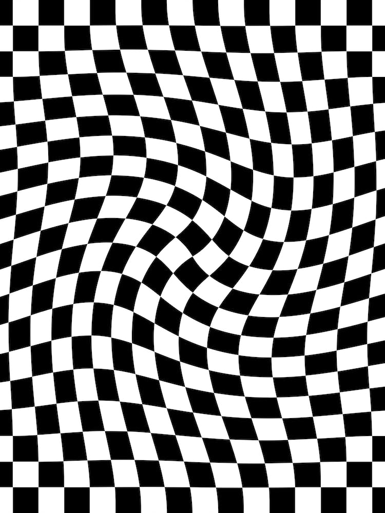 Checkerboard Black And White Twist