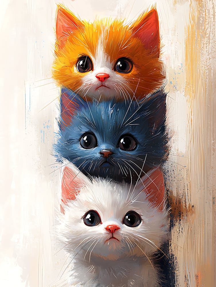 Cute Cats Stacked Together 11