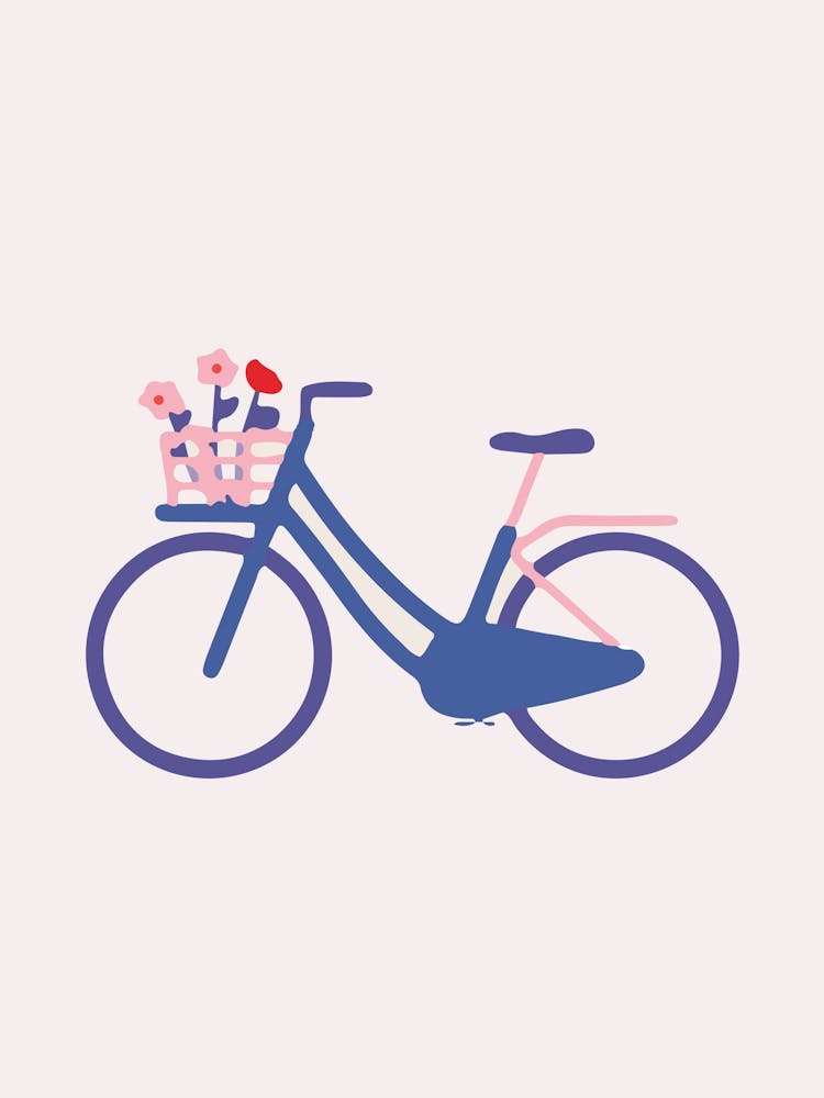 Vélo avec des fleurs 1