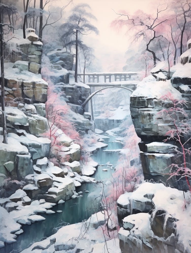 Dreamy Winter Painting Bohemian Switzerland National Park 2