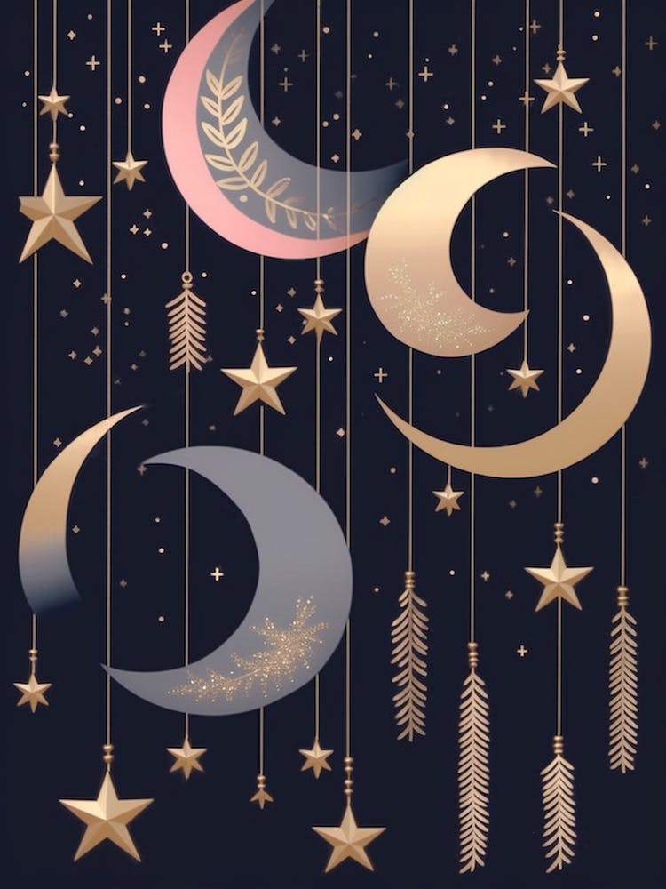 Moon And Stars Boho Celestial 5