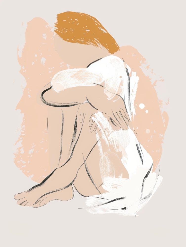 Woman Sitting On The Floor