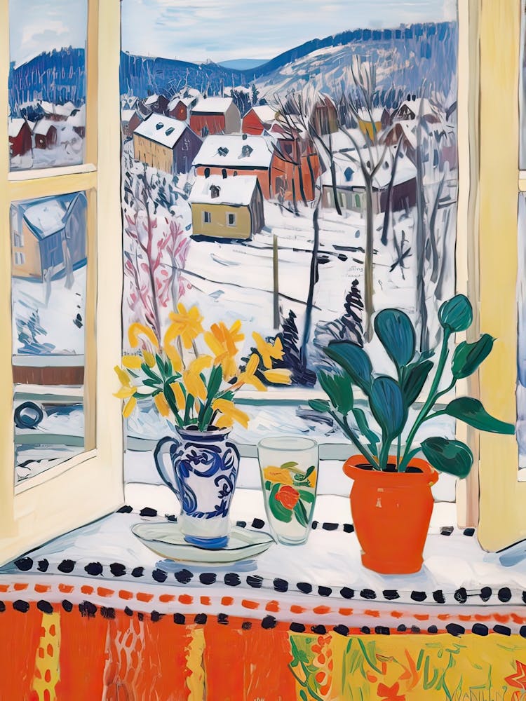 Le Rebord de Fenêtre d'Oslo, Norvège - Neige inspirée de Matisse 4