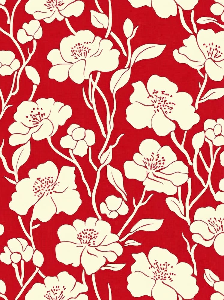 Rote und weiße Blumen