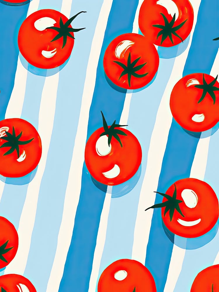 Cherry Tomatoes Summer Illustration 7