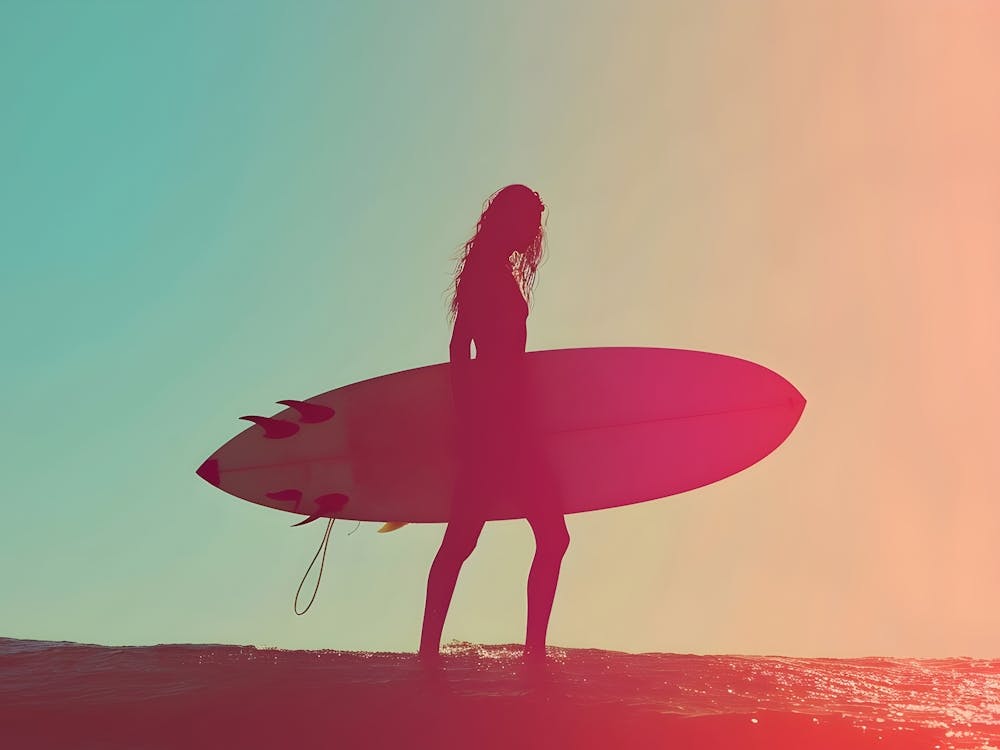 Silhouette Of A Surfer 1