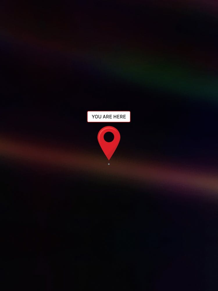 You are here: Voyager, Pale Blue Dot — space poster, science poster
