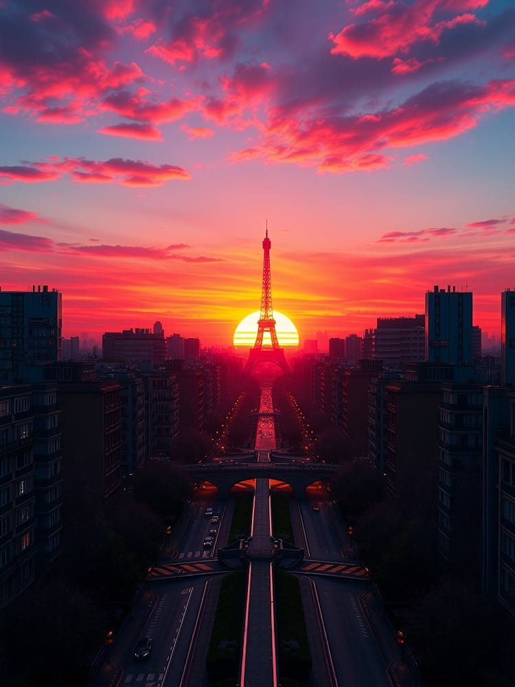 Sunset In Paris