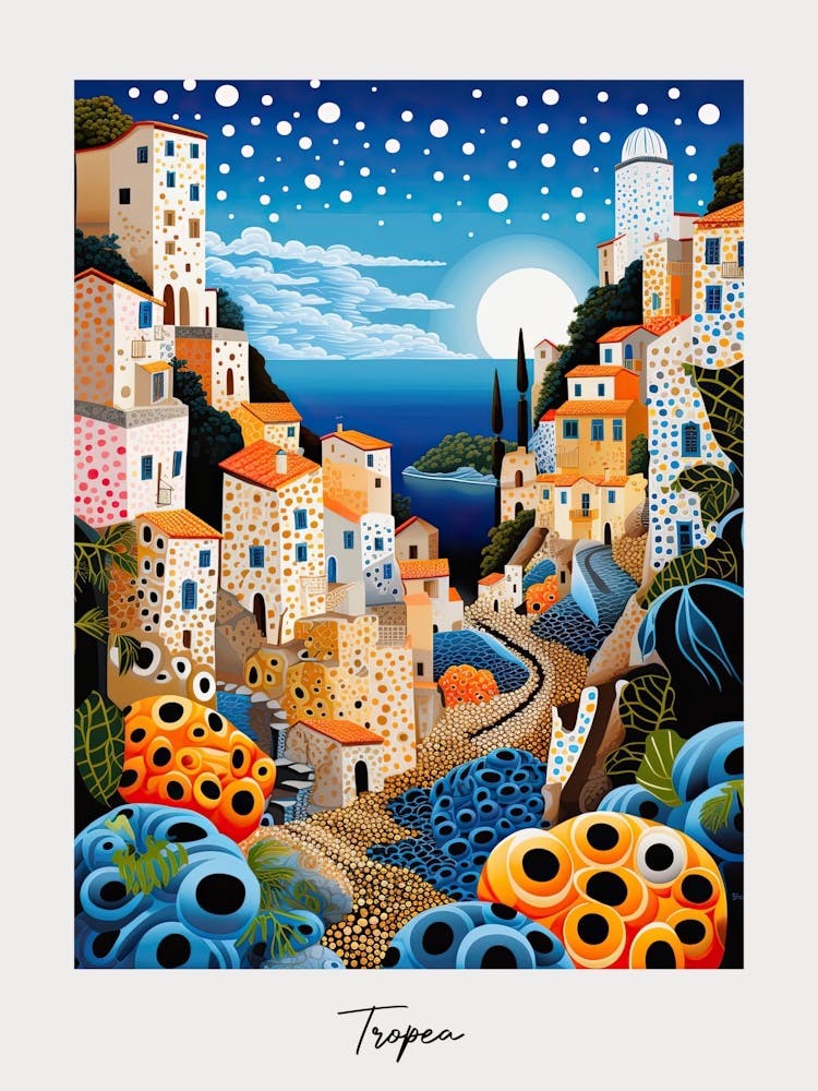 Poster Of Tropea, Italy, Illustration In The Style Of Pop Art 3