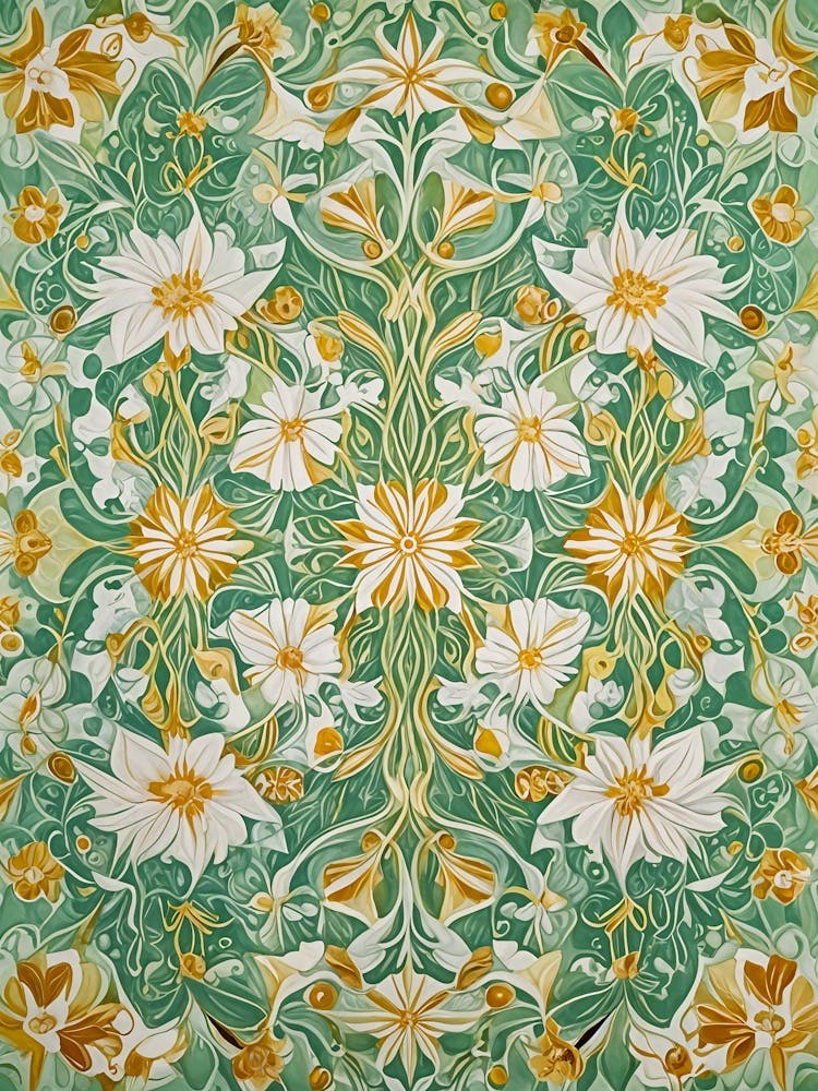 Green & Gold Kaleidoscope no3