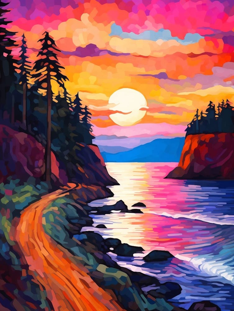 Olympic National Park Retro Pop Art 2