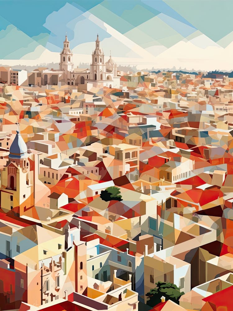 Seville, Spain, Geometric Illustration 3