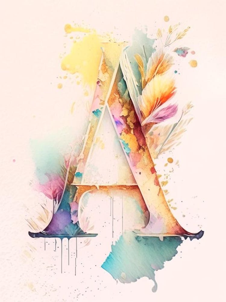 A, Letter, Alphabet Storybook Watercolour 3