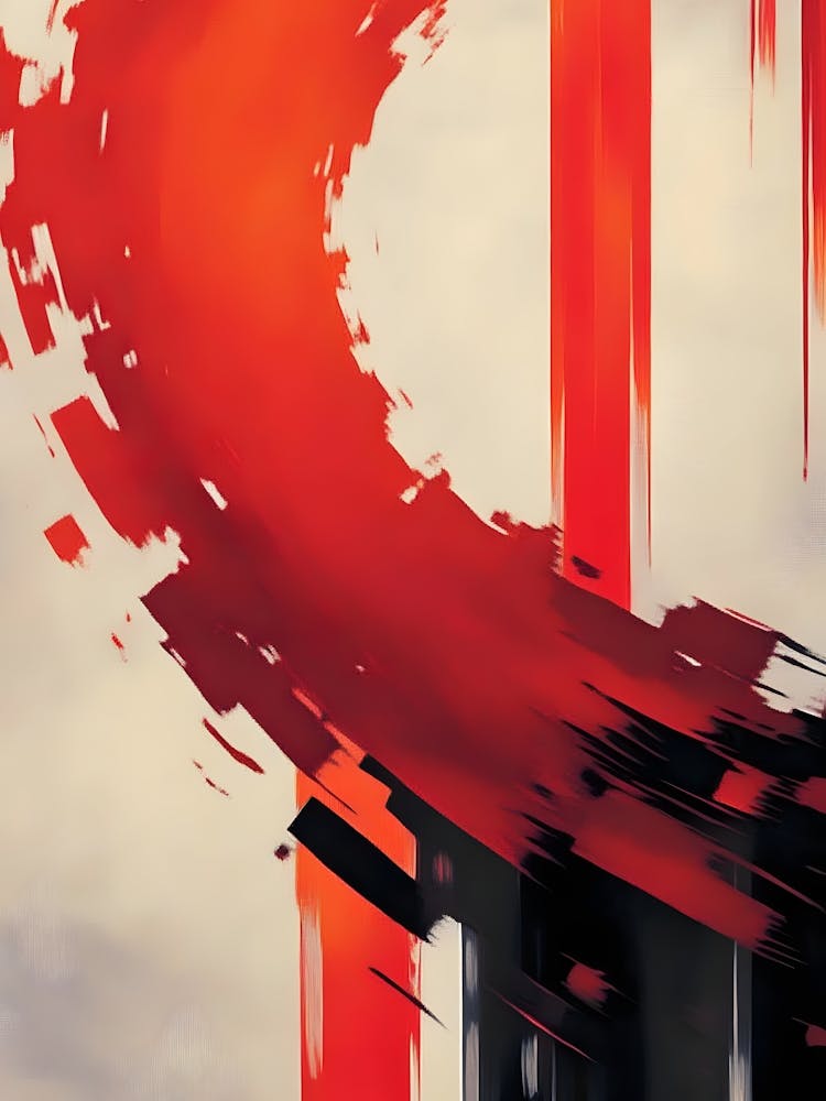 Red And Black Painting