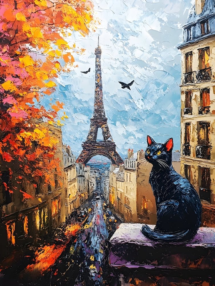 Black Cat In Paris 1