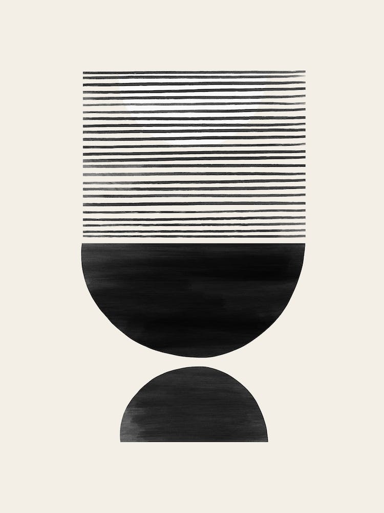 Mid Century Sunset Black