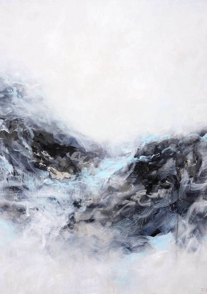 Neutral Abstract Sea Painting