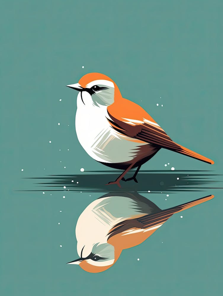 Bird In Reflection