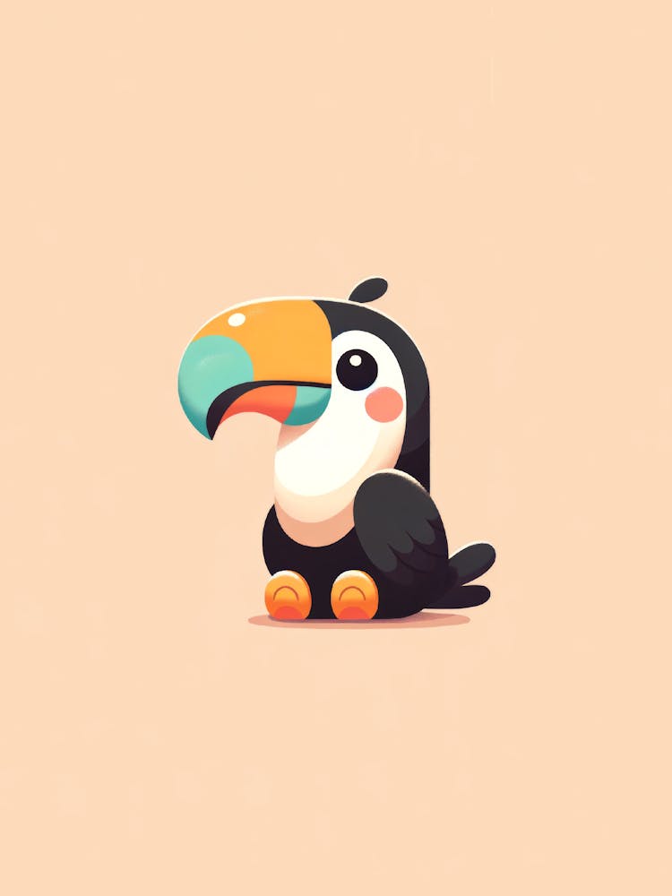 Cute Toucan Infant Child Nursery Play Art