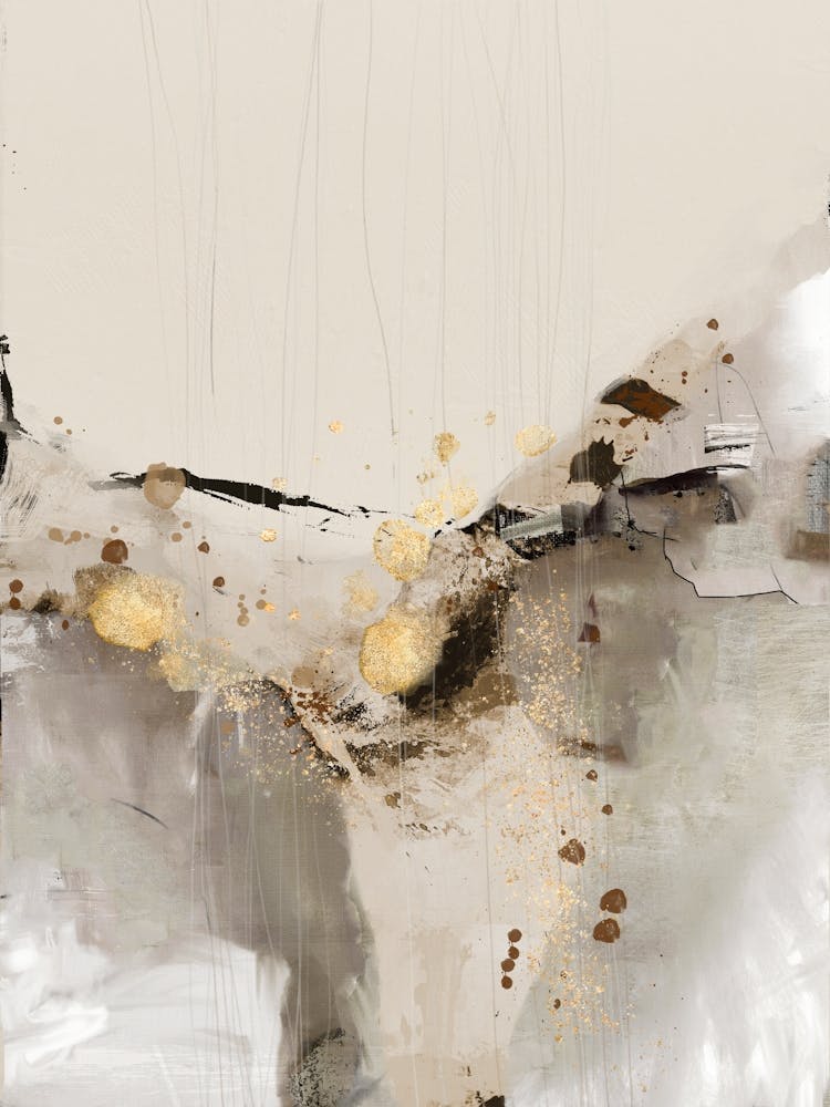 Beige Gold Modern Abstract 1