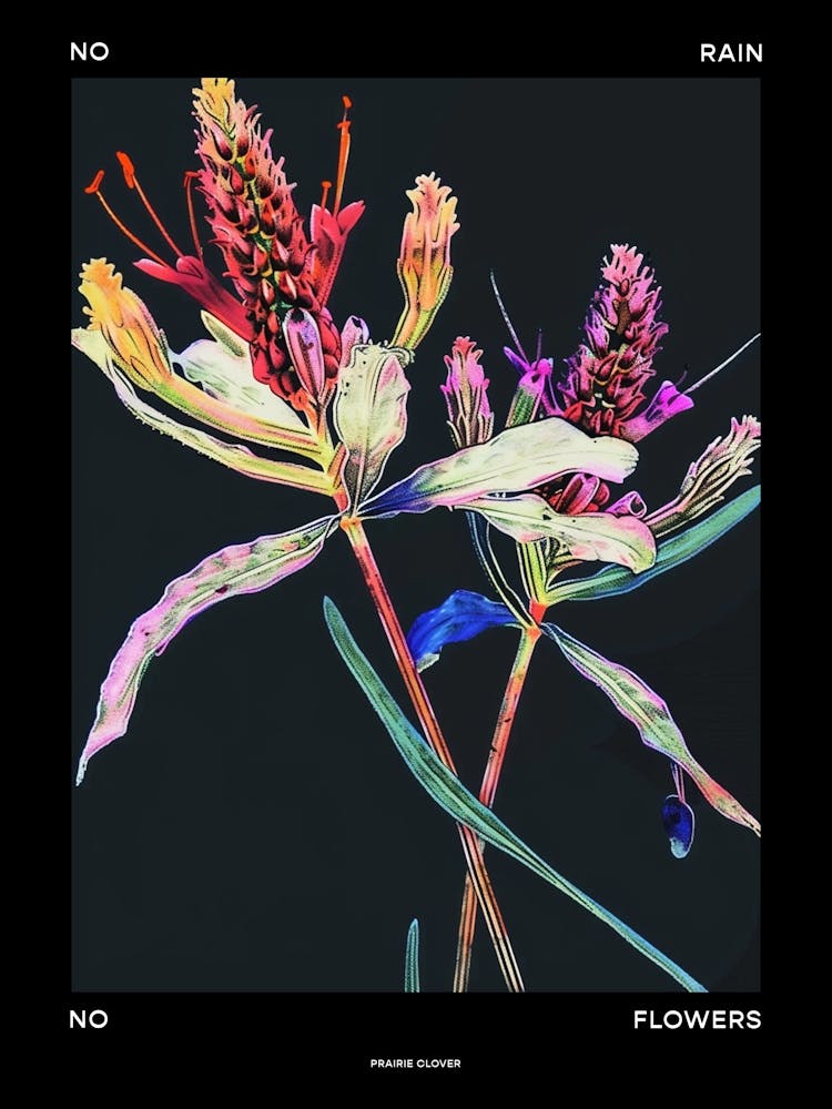 No Rain No Flowers Poster Prairie Clover 1