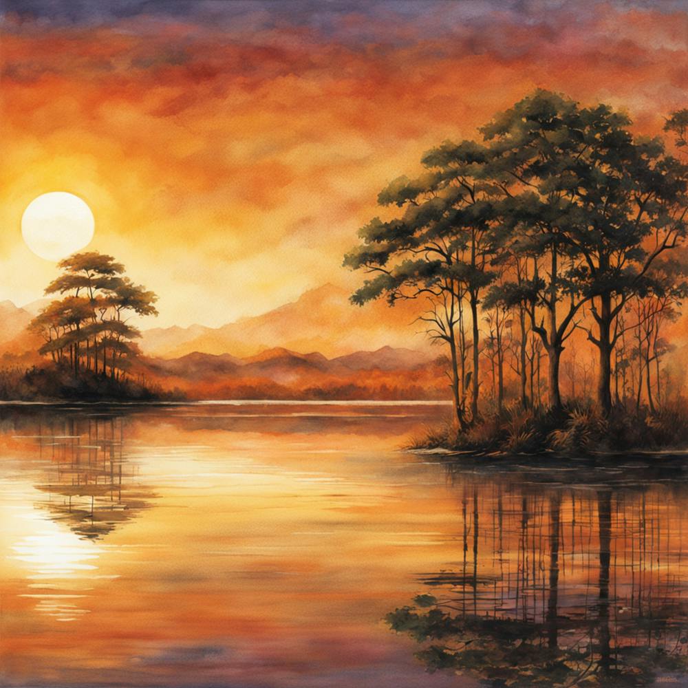 Sunset By The Lake 3
