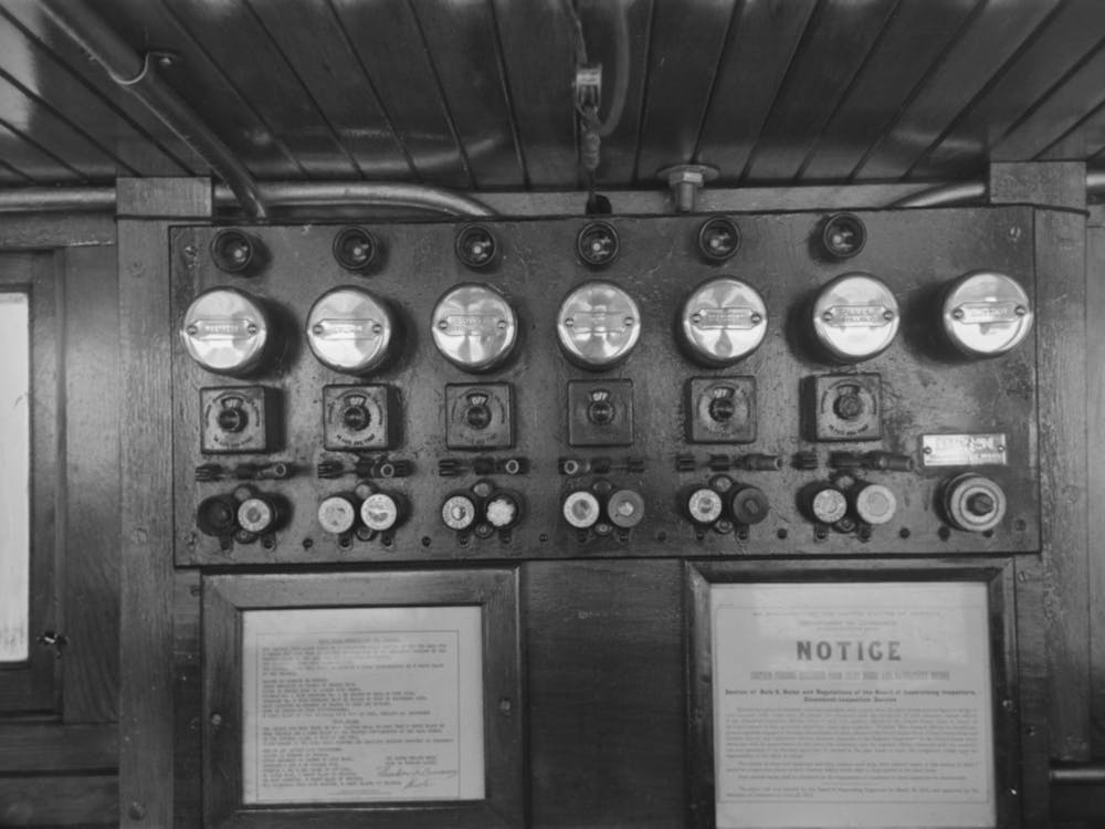 Untitled Photo, Possibly Related To Wheel House Of U S Engineer S Tug By Russell Lee