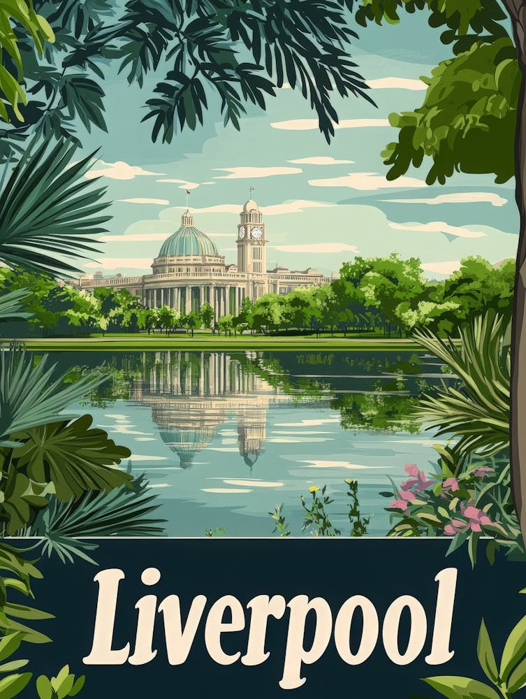Aihrgdesign A Mid Century Modern Travel Poster For Liverpool 3