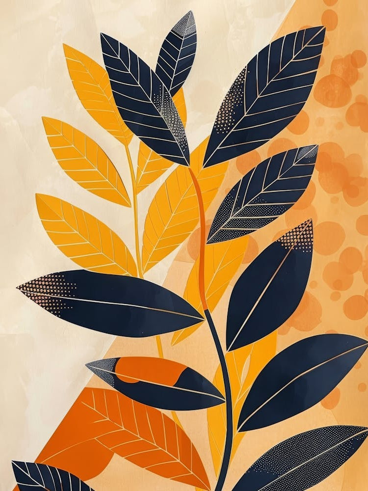 Abstract Leaves Canvas Print