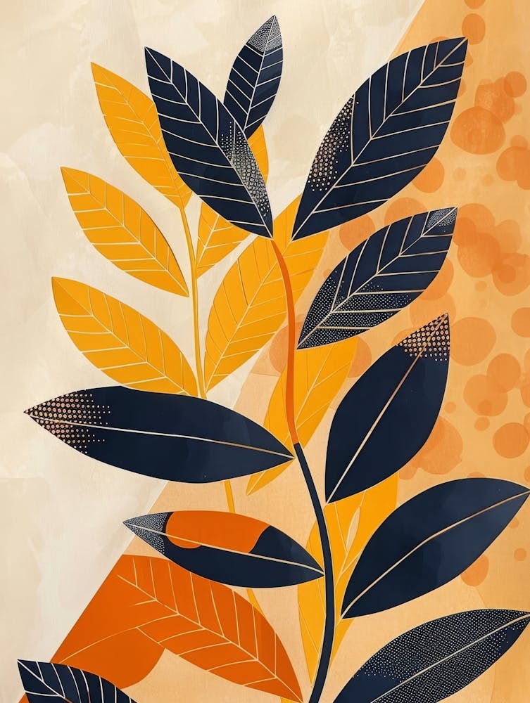 Abstract Leaves Canvas Print