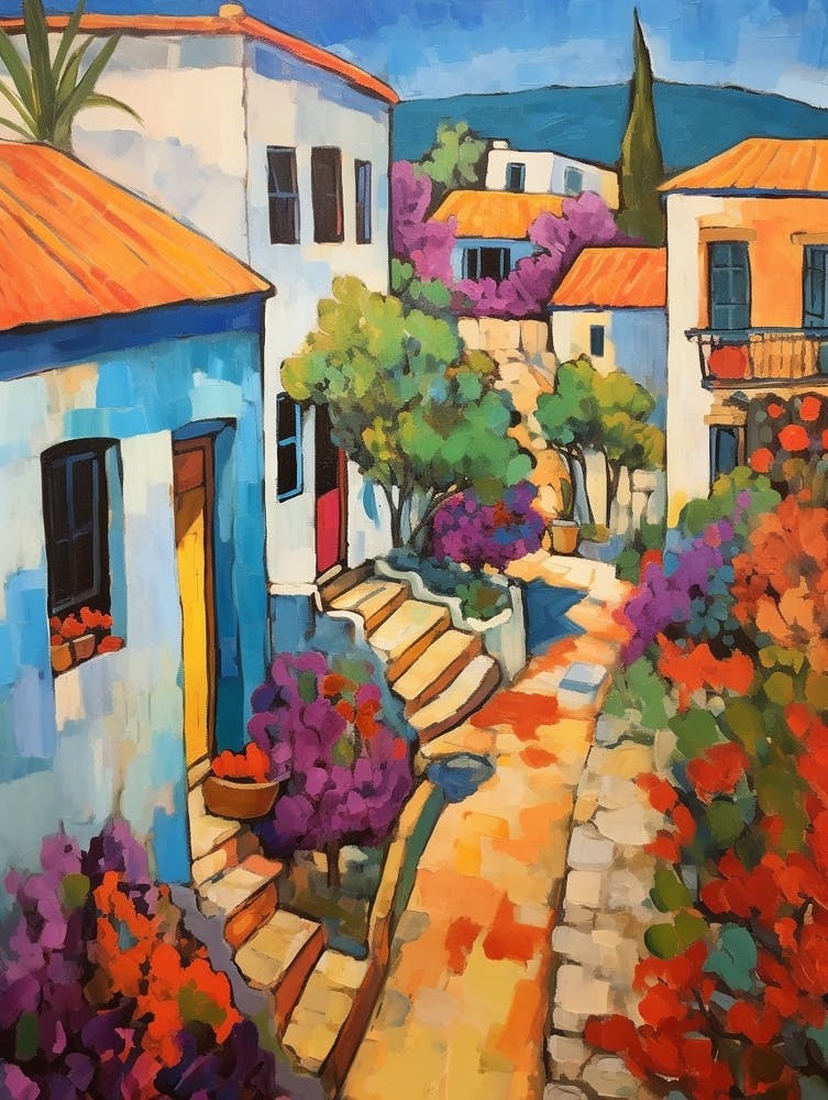 Paphos Cyprus 4 Fauvist Painting
