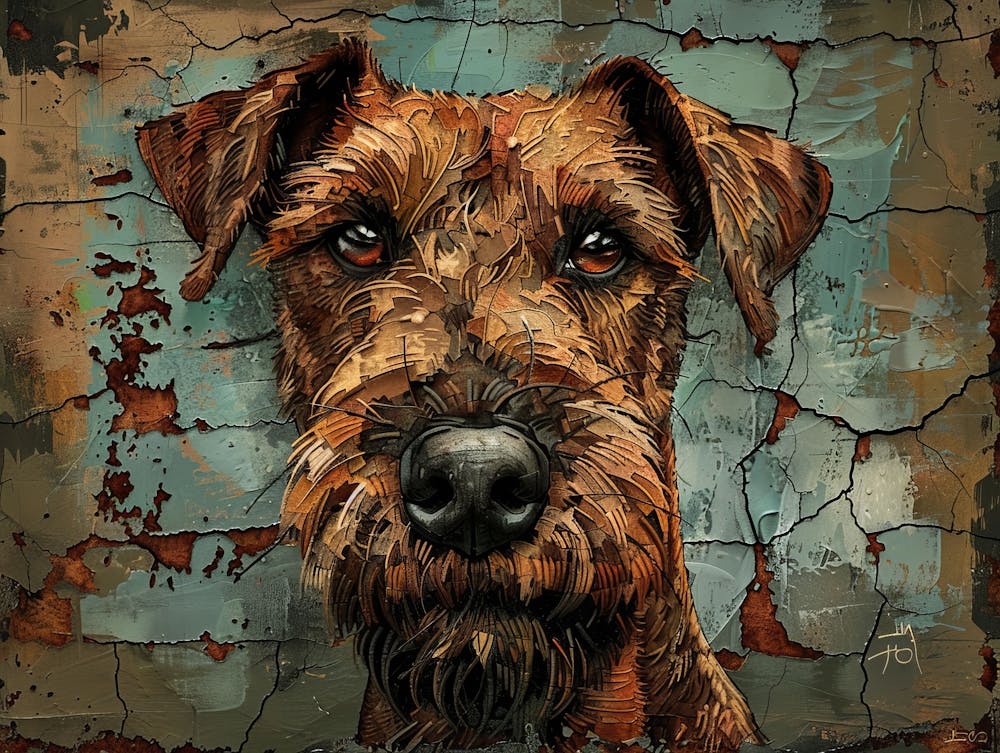 Airedale Terrier Kunstporträt 1