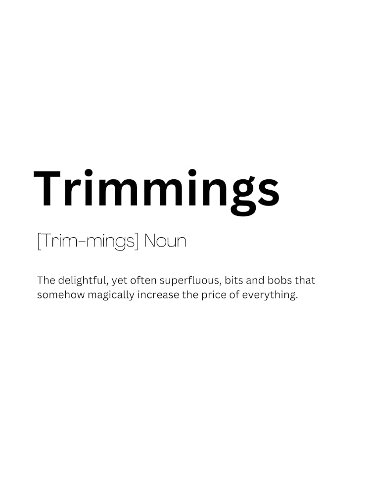 Trimmings Definition Meaning