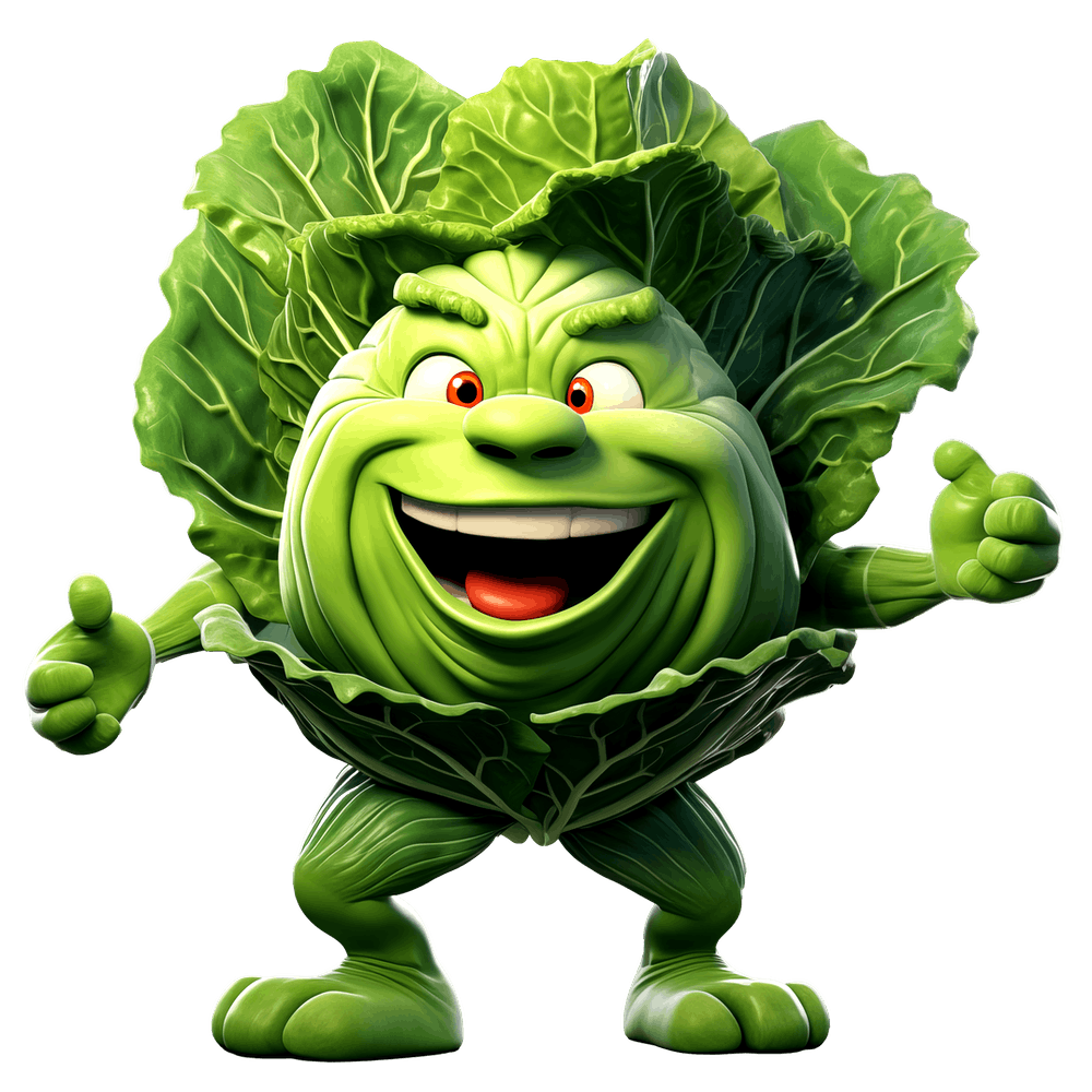 Cartoon Cabbage Head