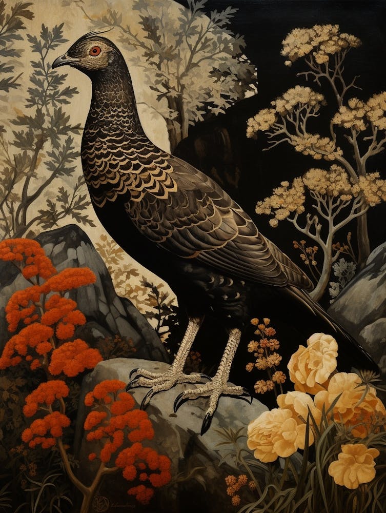 Dark And Moody Botanical Grouse 3