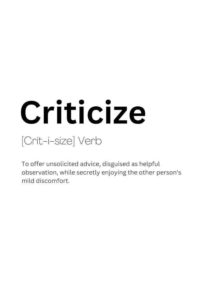 Criticize Definition Meaning 1