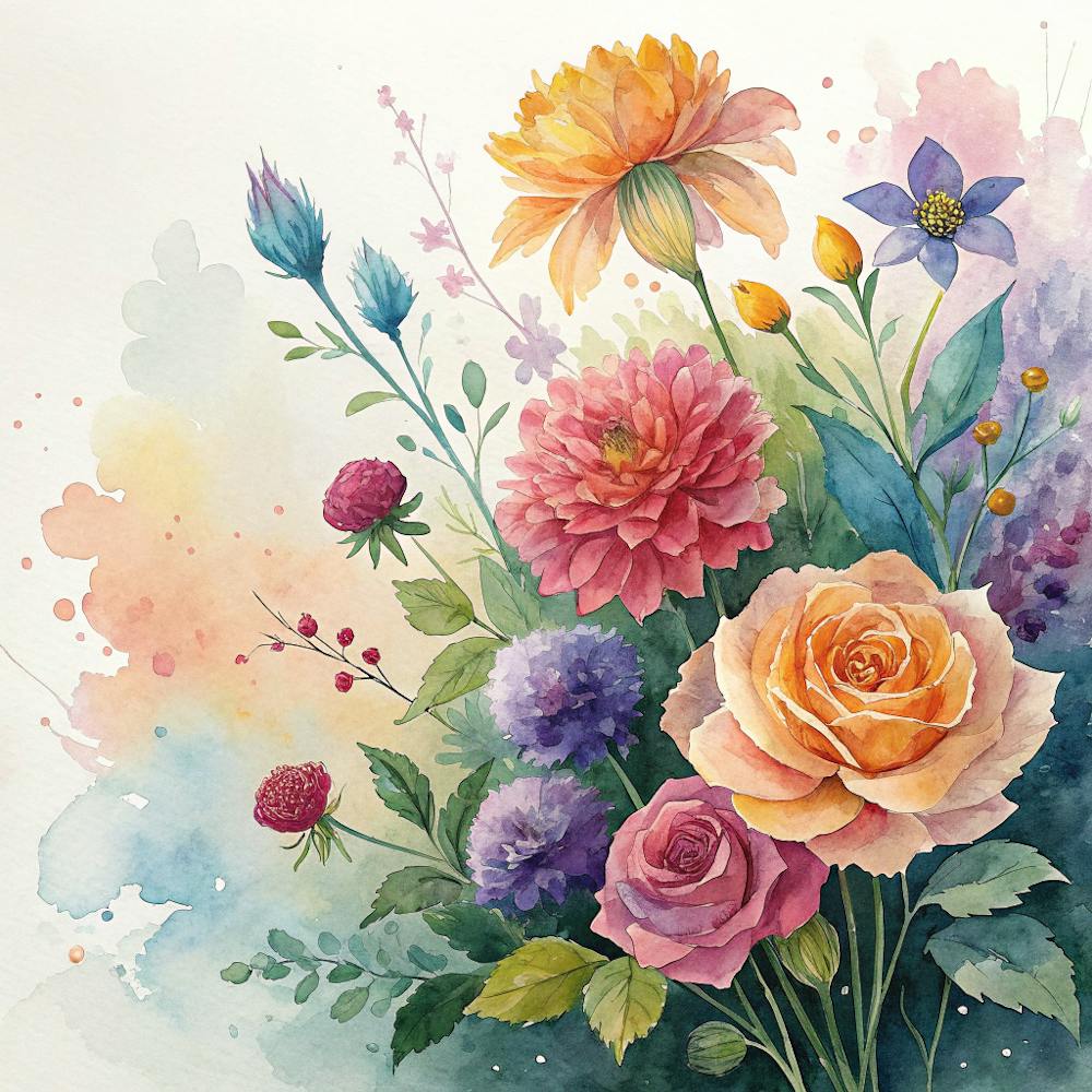 Watercolor Flowers 61