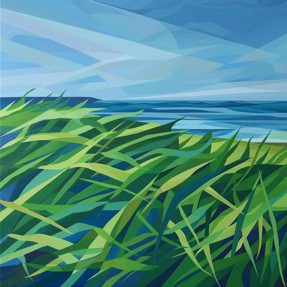 Grass On The Beach