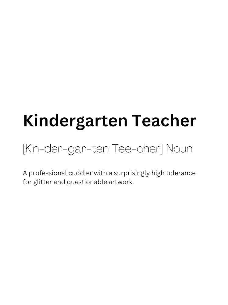 Kindergarten Teacher Definition Meaning