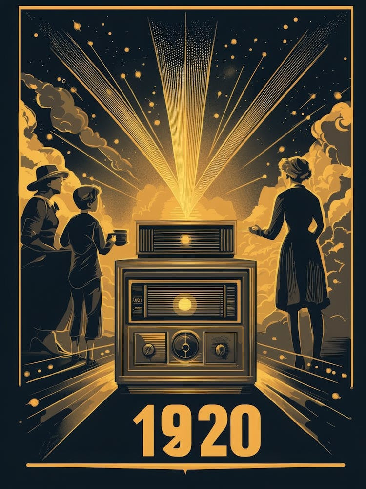 Aihrgdesign A Vintage Poster Celebrating The Rise Of Radio Br 92a6b730 4fc8 44fb A470 3a908bdd219f 1