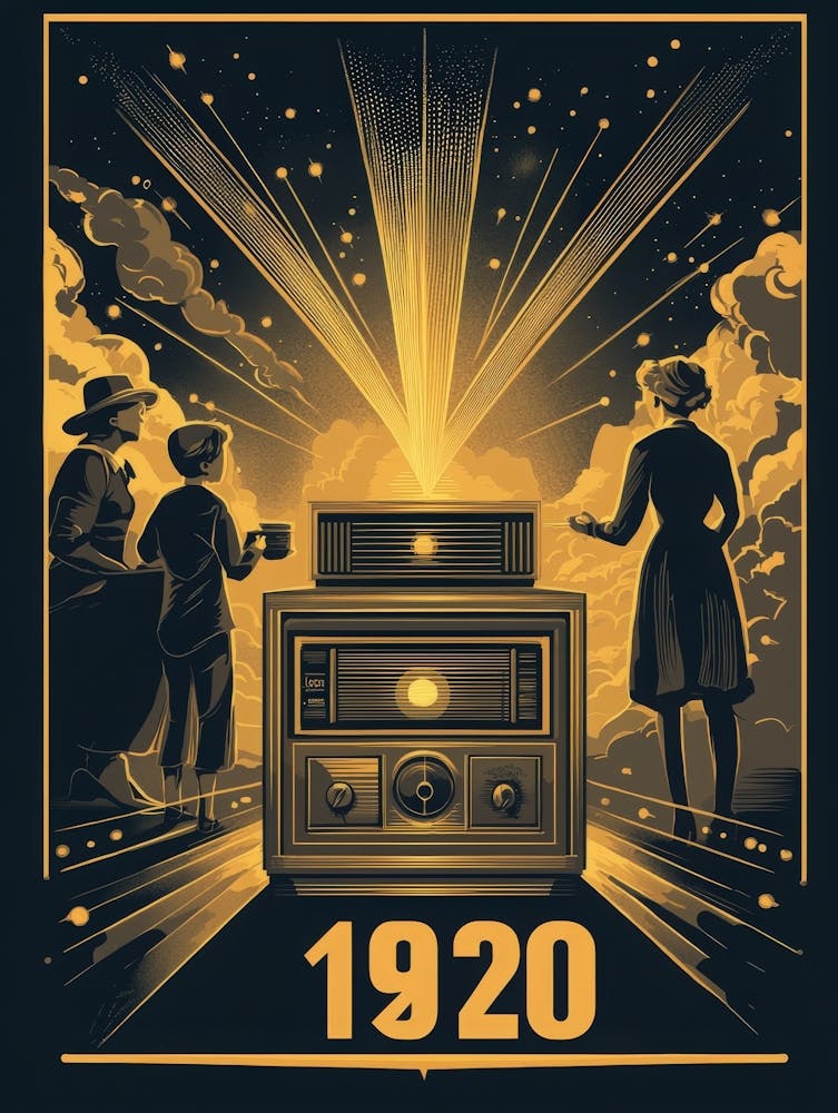 Aihrgdesign A Vintage Poster Celebrating The Rise Of Radio Br 92a6b730 4fc8 44fb A470 3a908bdd219f 1