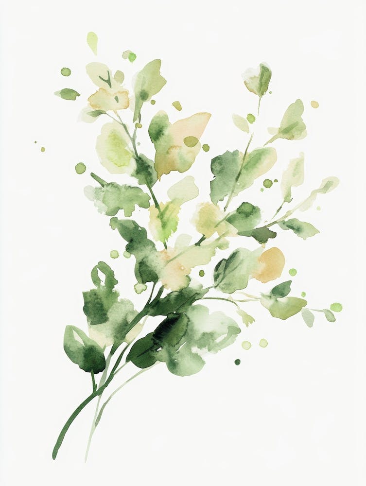 Watercolor Of Eucalyptus