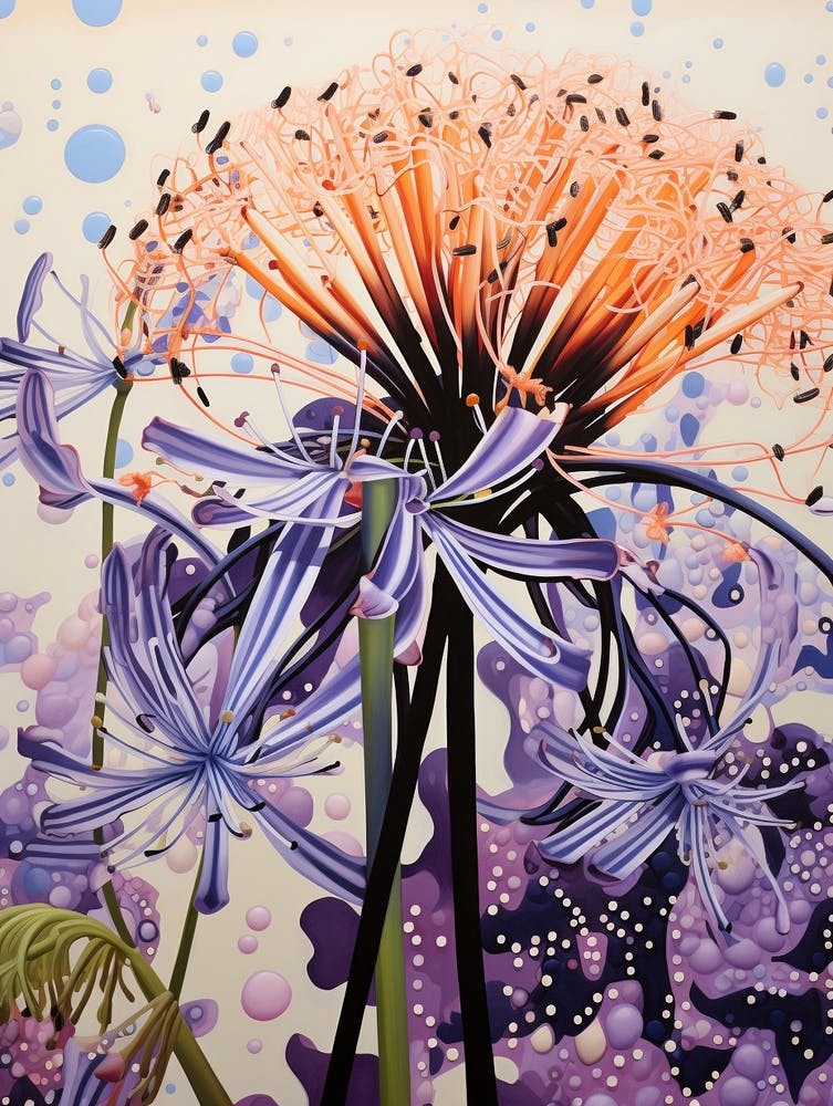 Surreal Florals Agapanthus 1 Flower Painting