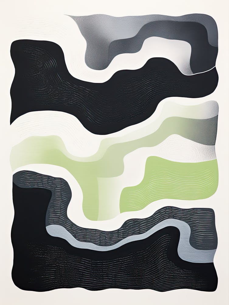 Ethereal Enigma; Vintage Risograph Abstracts