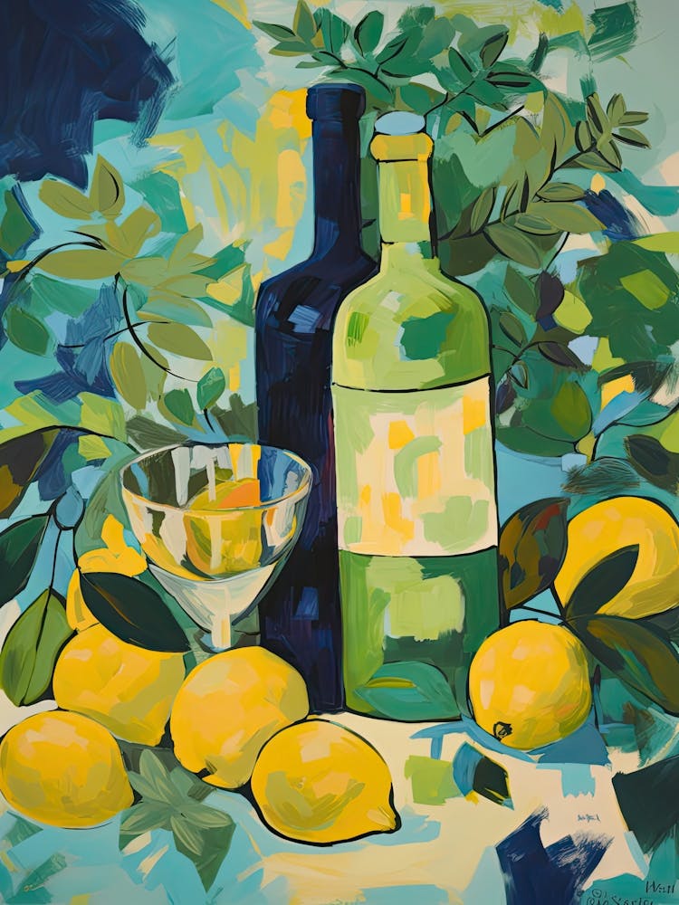 Chardonnay Sauvignon Fauvist Painting 1
